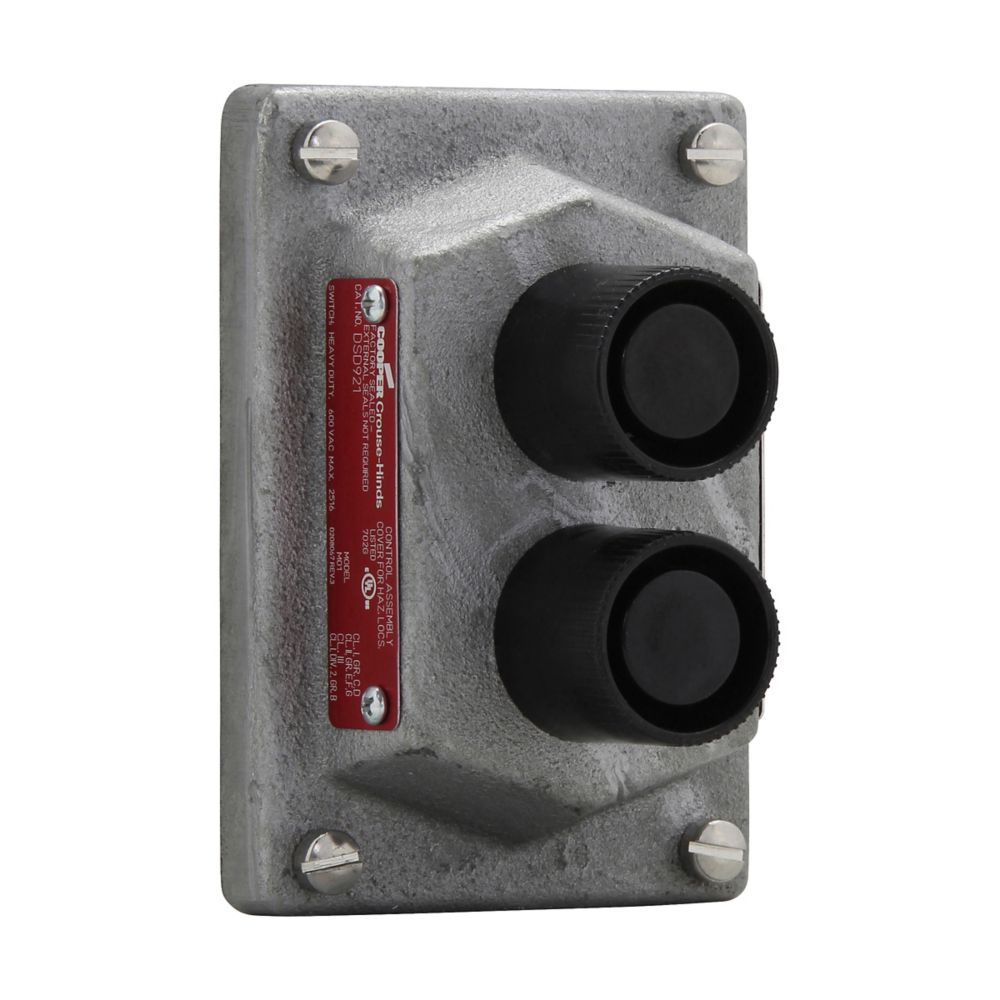 DSD921 - Eaton Crouse-Hinds Series - 10A 600 VAC DSD Front Operated Pushbutton Cover and Device Sub-Assembly