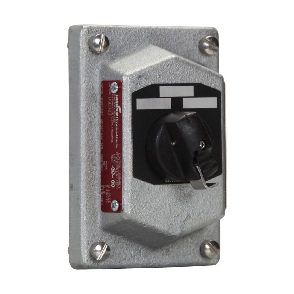 DSD924 - Eaton Crouse-Hinds Series - 10A 600 VAC Feraloy Iron Alloy DSD Selector Switch Cover and Device Sub-Assembly