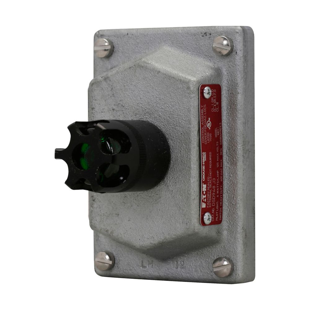 DSD948J3 - Eaton Crouse-Hinds Series - Feraloy Iron Alloy One Pilot Light DSD Pilot Light Cover and Device Sub-Assembly