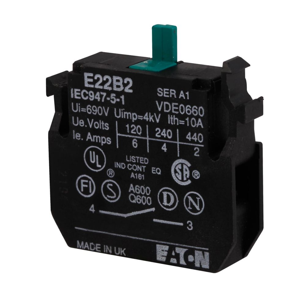 E22B2 - Eaton Cutler Hammer - E22 Pushbutton Contact Block