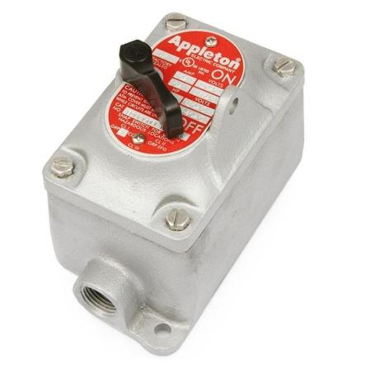 EDSC175F1 - Appleton - 20 Amp 1-Pole EDS Factory Sealed Tumbler Switch