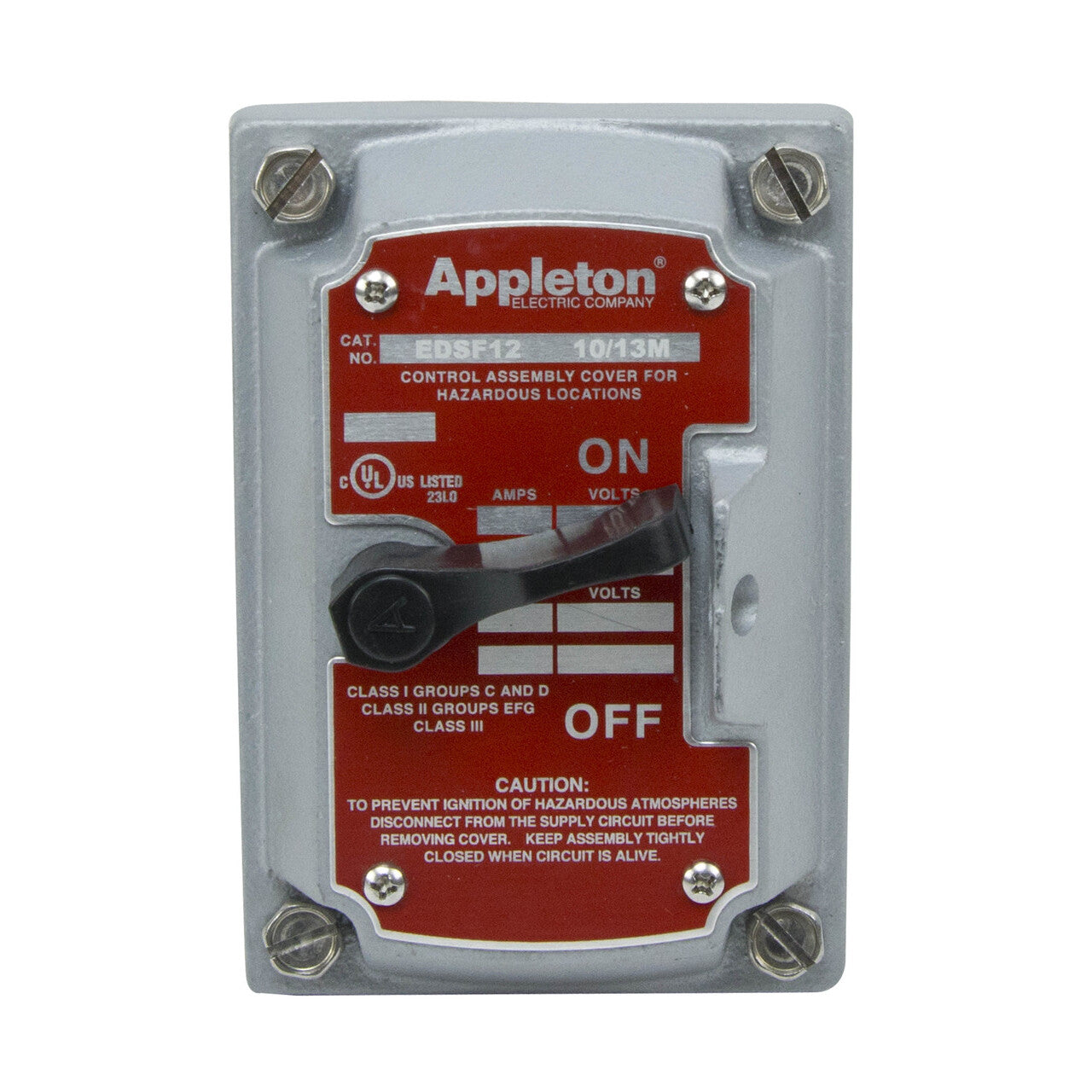 EDSF12 - Appleton - 20 Amp 120/277V AC 1-Gang EDC Switch Cover