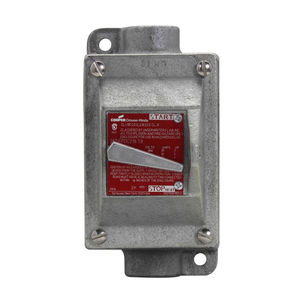 EFDC2419 - Eaton Crouse-Hinds Series - 3/4" EFD Manual Motor Starter Switch