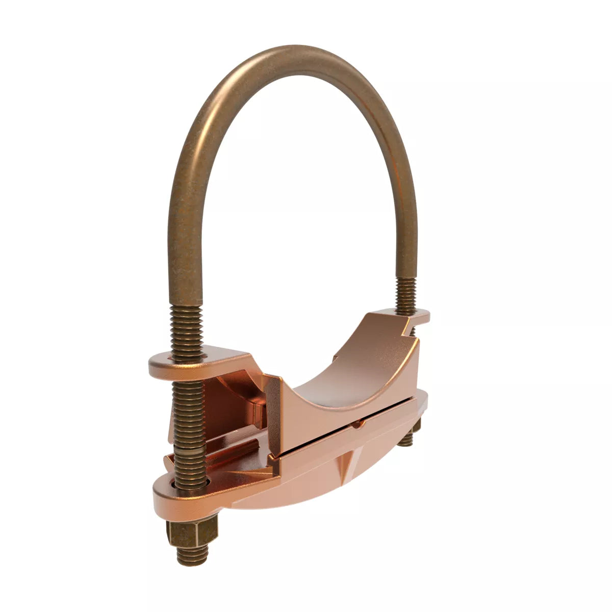 GAR2129 - Burndy - 3-1/2" Pipe 3-1/2" to 4" Rod Bright Dipped Mechanical Grounding Connector