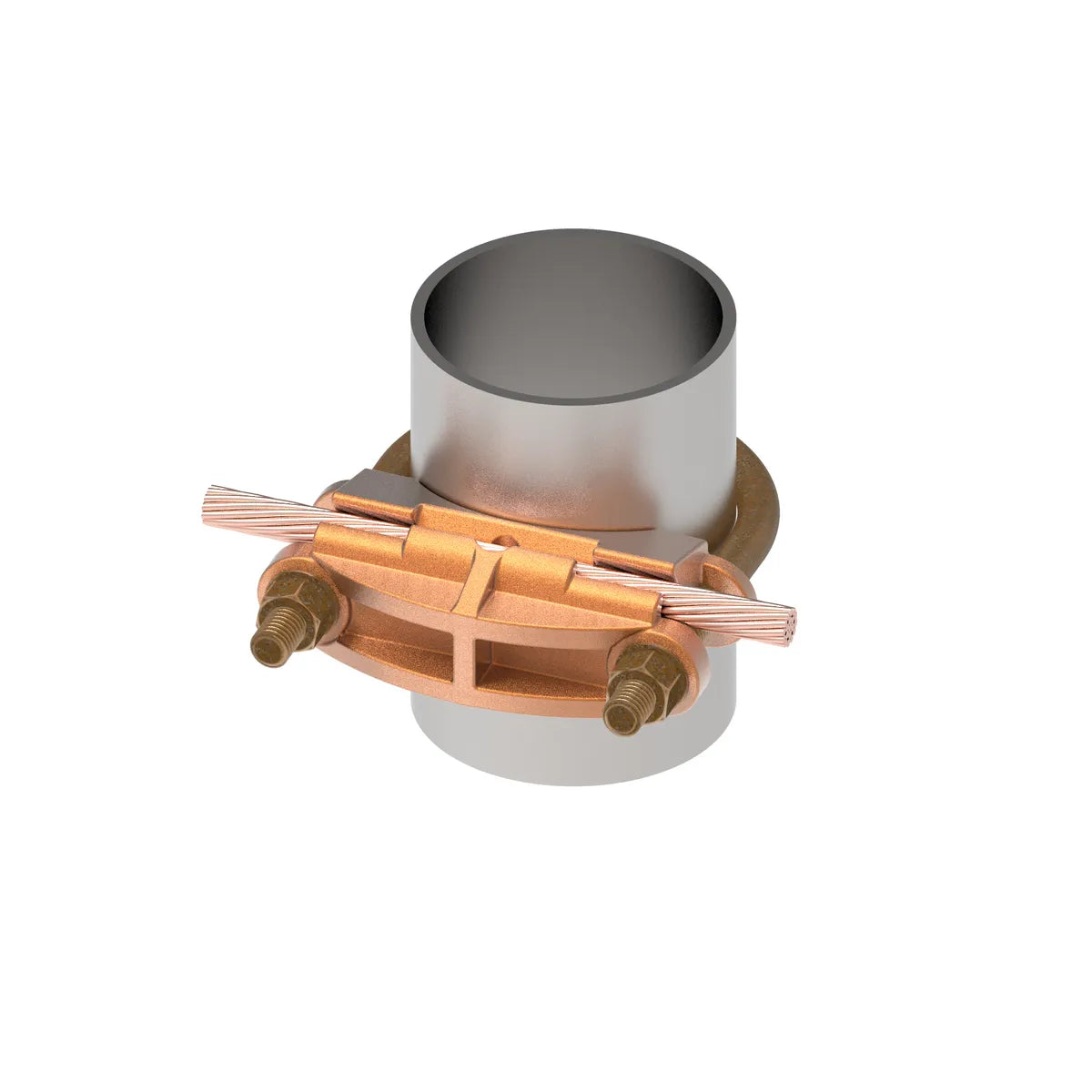 GAR2226 - Burndy - 4" Pipe 4" to 4-1/2" Rod Bright Dipped Mechanical Grounding Connector
