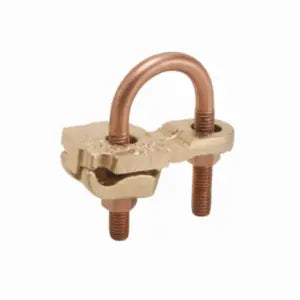 GAR3902BU - Burndy - 1/2" to 1" Pipe 3/8" Stud Silicon bronze hardware Mechanical Grounding Connector