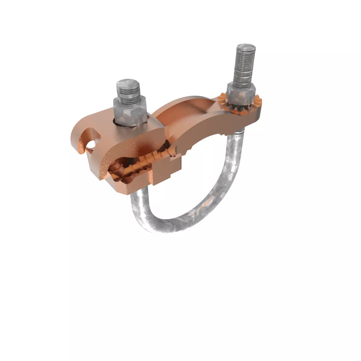 GAR3903 - Burndy - 1-1/4" to 2" Pipe 3/8" Stud Mechanical Grounding Connector