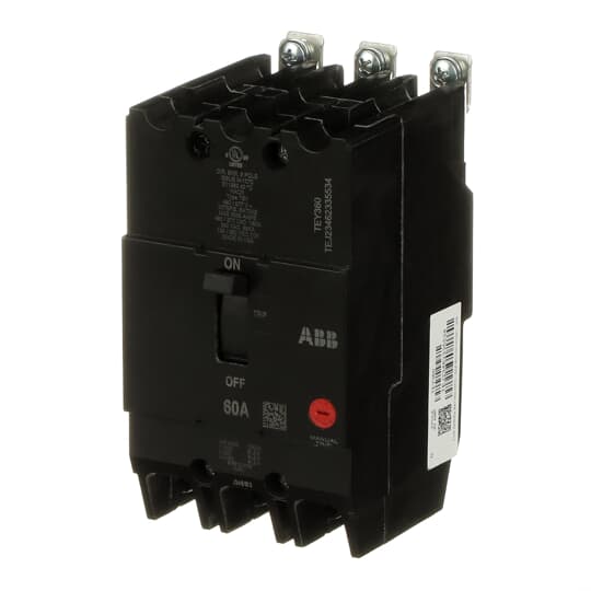 TEY360 - General Electric - 60 Amp 3 Pole 480 V Circuit Breaker