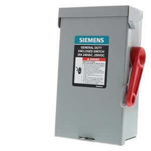 GF221NA - Siemens - 30A 240V 2 Pole GF Frame Safety Switch