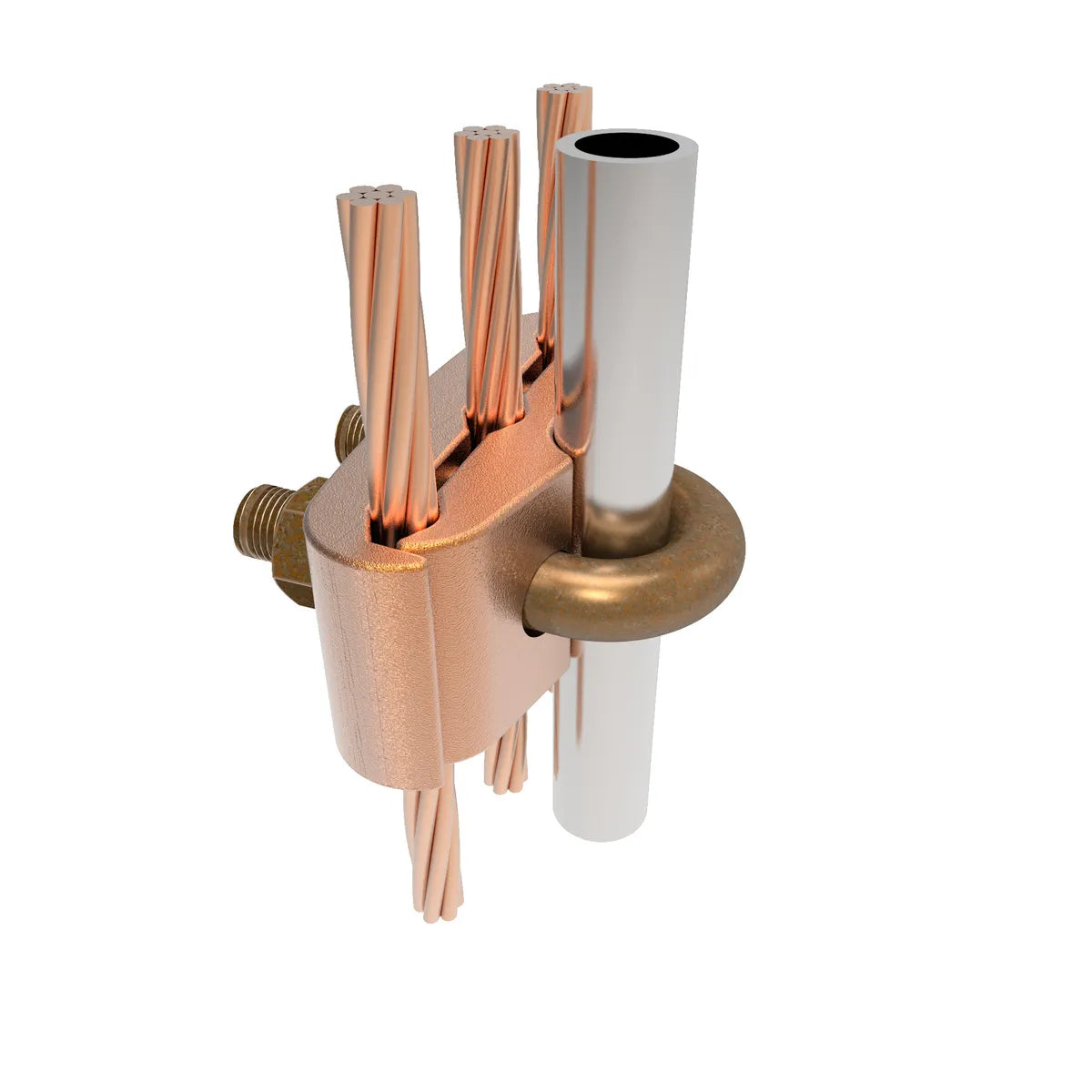 GK6429 - Burndy - 3/8" Pipe 5/8" to 3/4" Rod Copper Alloy Grounding Clamp