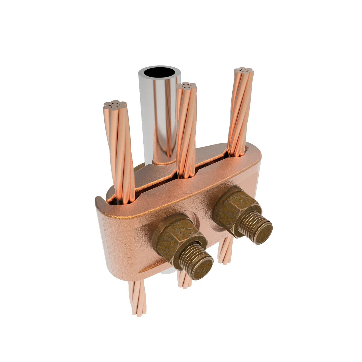 GK6429 - Burndy - 3/8" Pipe 5/8" to 3/4" Rod Copper Alloy Grounding Clamp