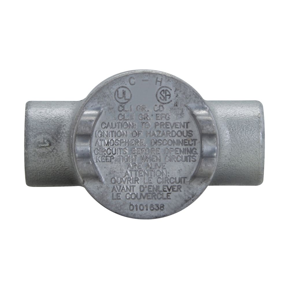 GUAC14SA - Eaton Crouse-Hinds Series - 1/2" Condulet GUA Conduit Outlet Box with Cover