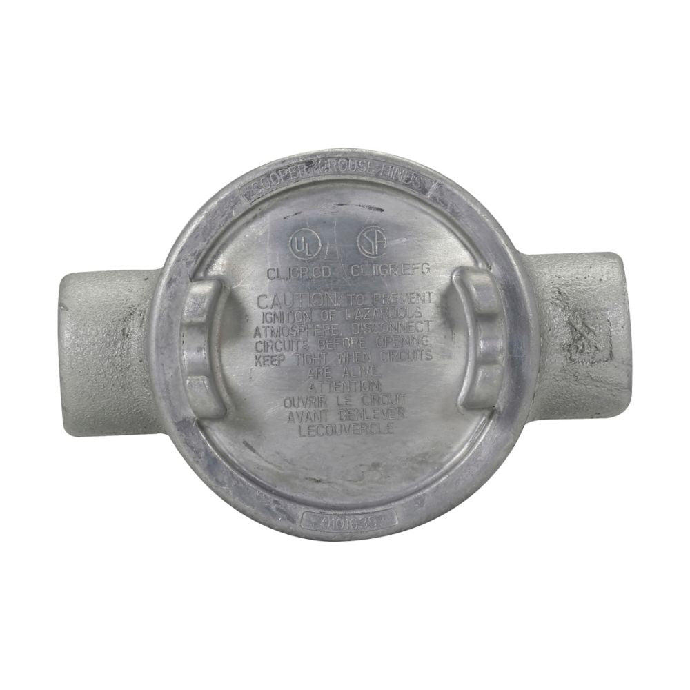 GUAD26SA - Eaton Crouse-Hinds Series - 3/4" Condulet GUA Conduit Outlet Box with Cover