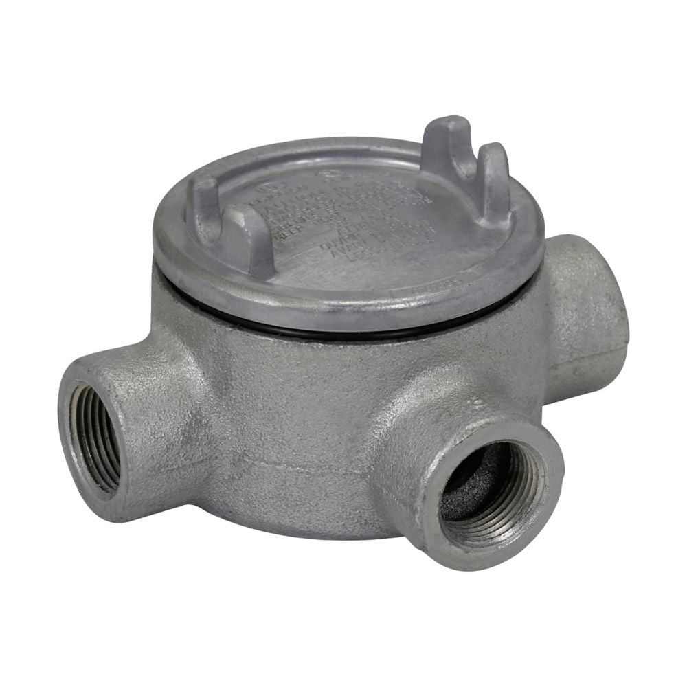 GUAT26SA - Eaton Crouse-Hinds Series - 3/4" Condulet GUA Conduit Outlet Box with Cover