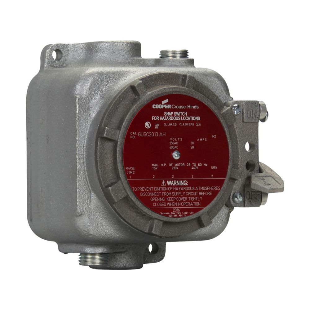 GUSC2013AH - Eaton Crouse-Hinds Series - 3/4" 20A/30A GUSC Snap Switch