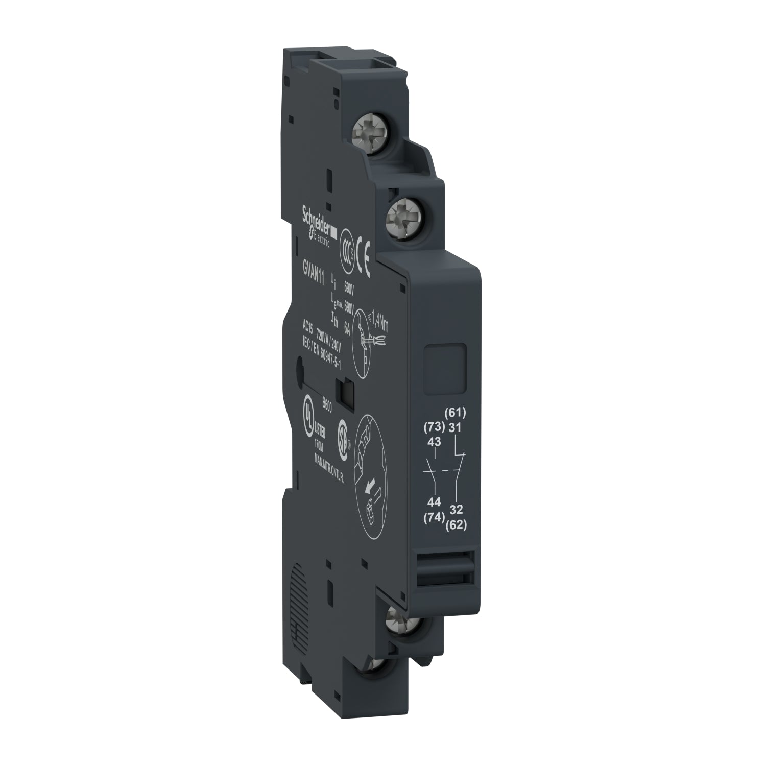 GVAN11 - Schneider Electric - Square D Contactor And Manual Starter Auxiliary