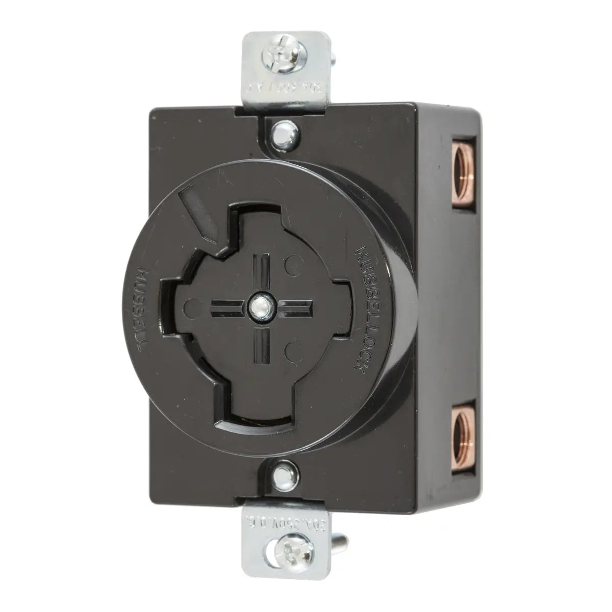 HBL20403 - Hubbell Wiring Device-Kellems - 600V AC/250V DC 3-Pole 4-Wire Non-NEMA Hubbellock Locking Receptacle