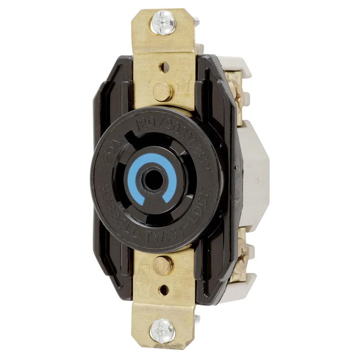 HBL2510 - Hubbell Wiring Device-Kellems - 120/208V AC 4-Pole 5-Wire Grounding Twist-Lock Locking Devices