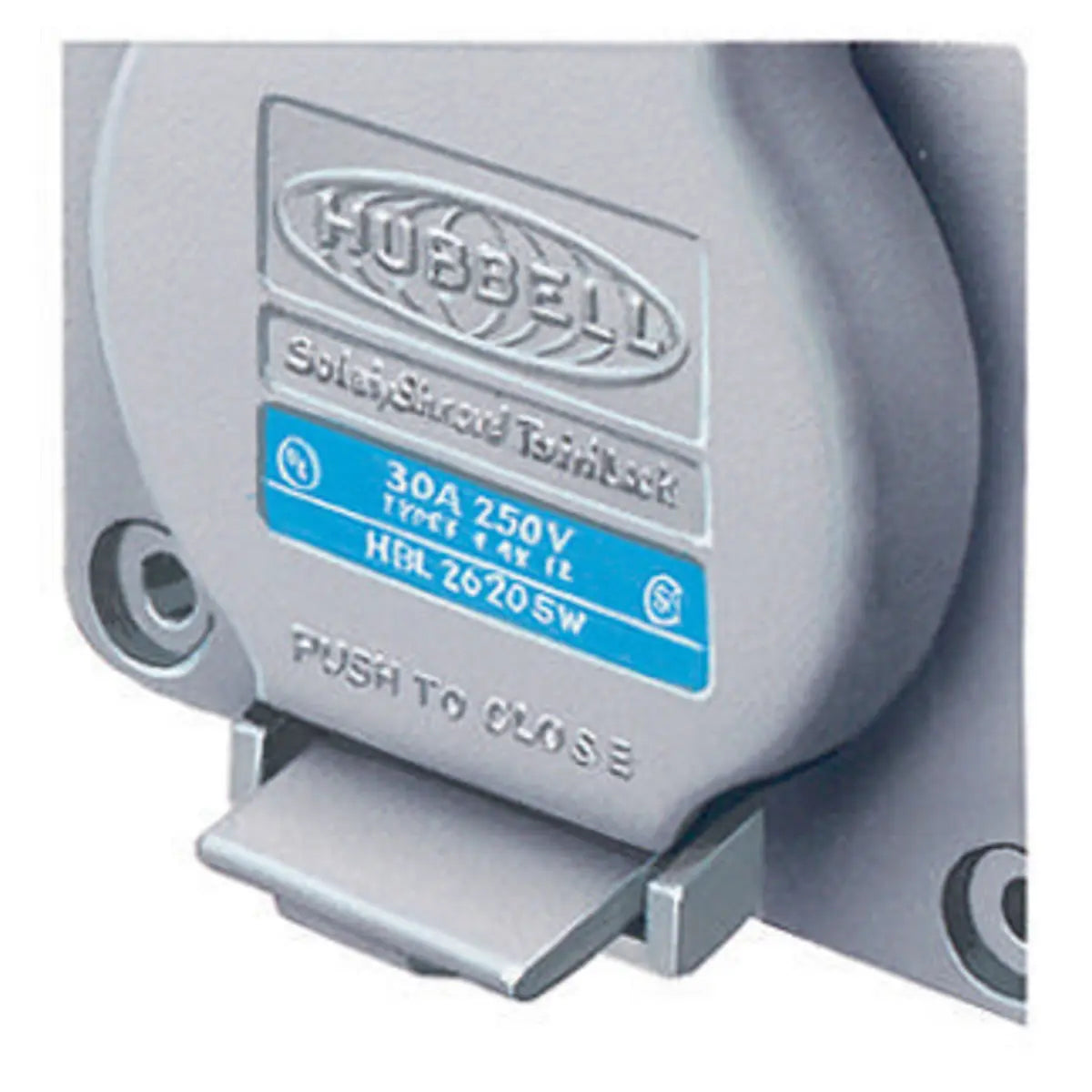 HBL2620SW - Hubbell Wiring Device-Kellems - 30A Receptacle Watertight Safety Cover Twist-Lock Locking Devices