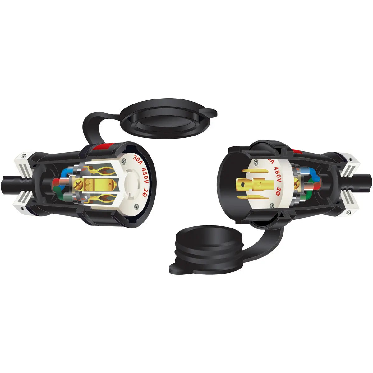 HBL2731SW - Hubbell Wiring Device-Kellems - 30A Male Plug Twist Lock Locking Device
