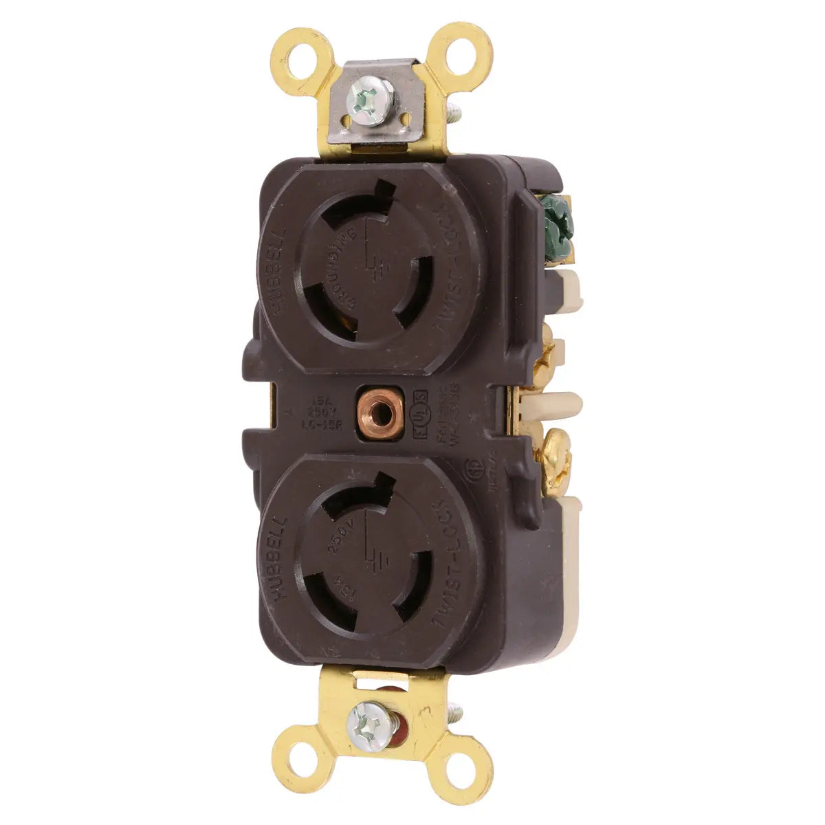 HBL4550 - Hubbell Wiring Device-Kellems - 15A Duplex Receptacle Twist-Lock Locking Device
