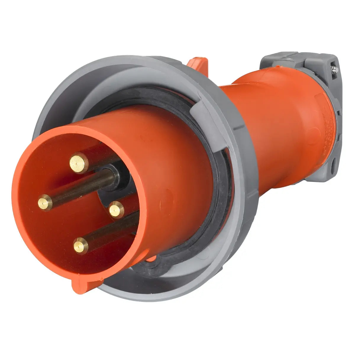 HBL460P12W - Hubbell Wiring Device-Kellems - 60A 125/250V 3 Pole 4 Wire Male Plug Watertight IEC Pin and Sleeve