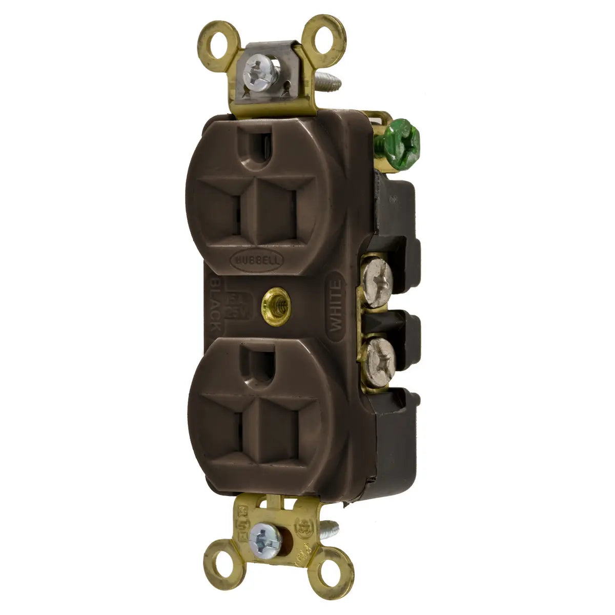 HBL5252 - Hubbell Wiring Device-KellemsHBL5252 - Hubbell Wiring Device-Kellems 15A 125V 2 Pole 3 Wire Duplex Receptacle Straight Blade Devices - 15A Brown Receptacle Duplex Industrial Grade