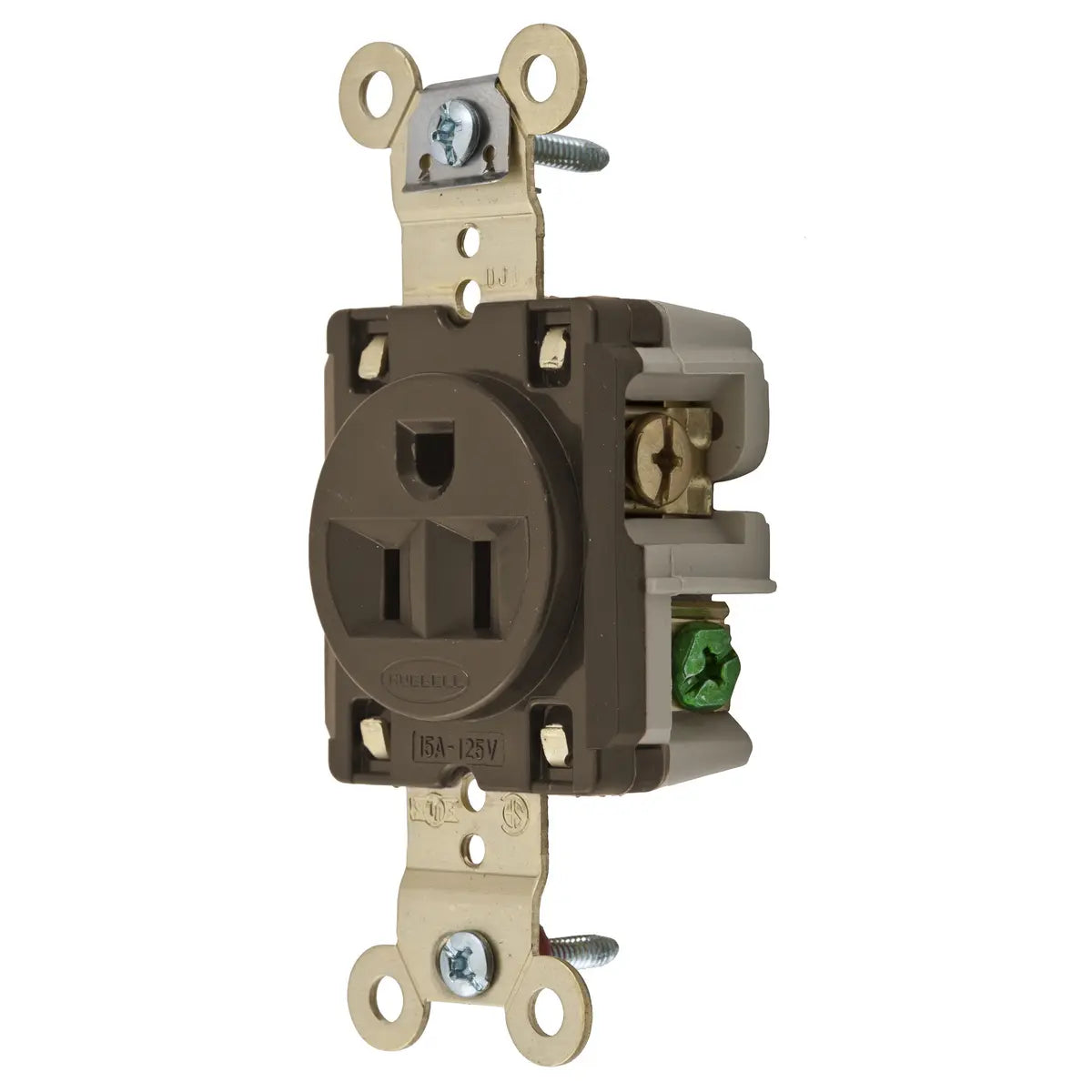 HBL5261 - Hubbell Wiring Device-Kellems 15A 125V 2 Pole 3 Wire Single Receptacle Straight Blade Devices
