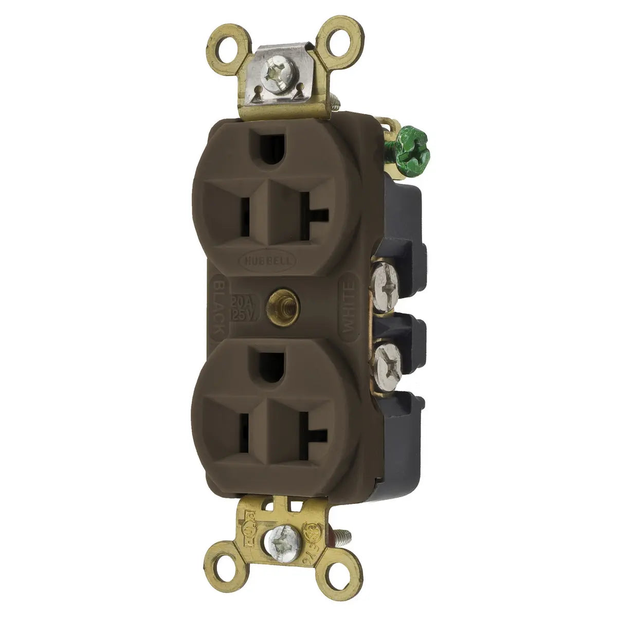 HBL5352 - Hubbell Wiring Device-Kellems - 20A 125V 2 Pole 3 Wire Duplex Receptacle Straight Blade Devices