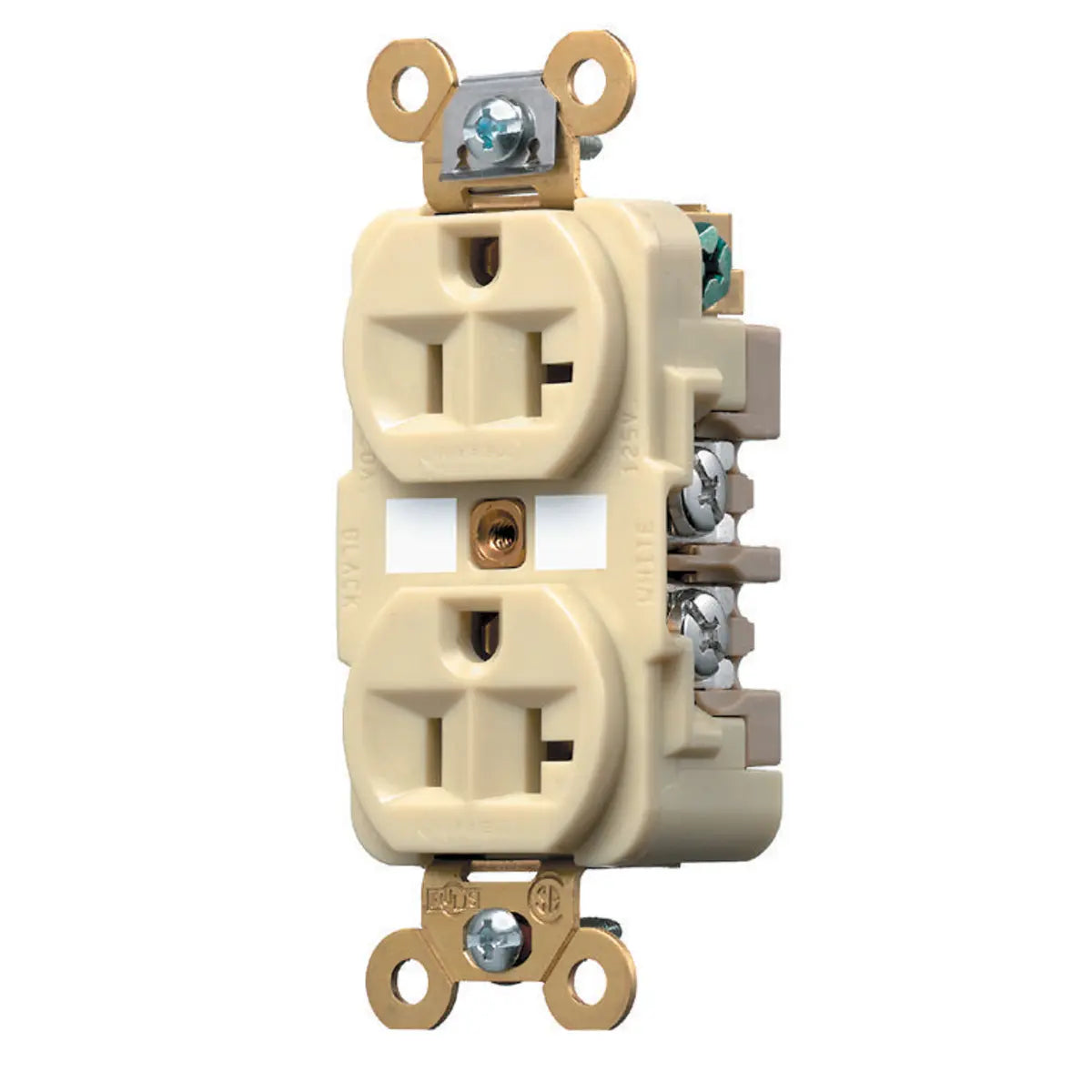 HBL5362I - Hubbell Wiring Device-Kellems - 20A 125V 2 Pole 3 Wire Duplex Receptacle Straight Blade Devices