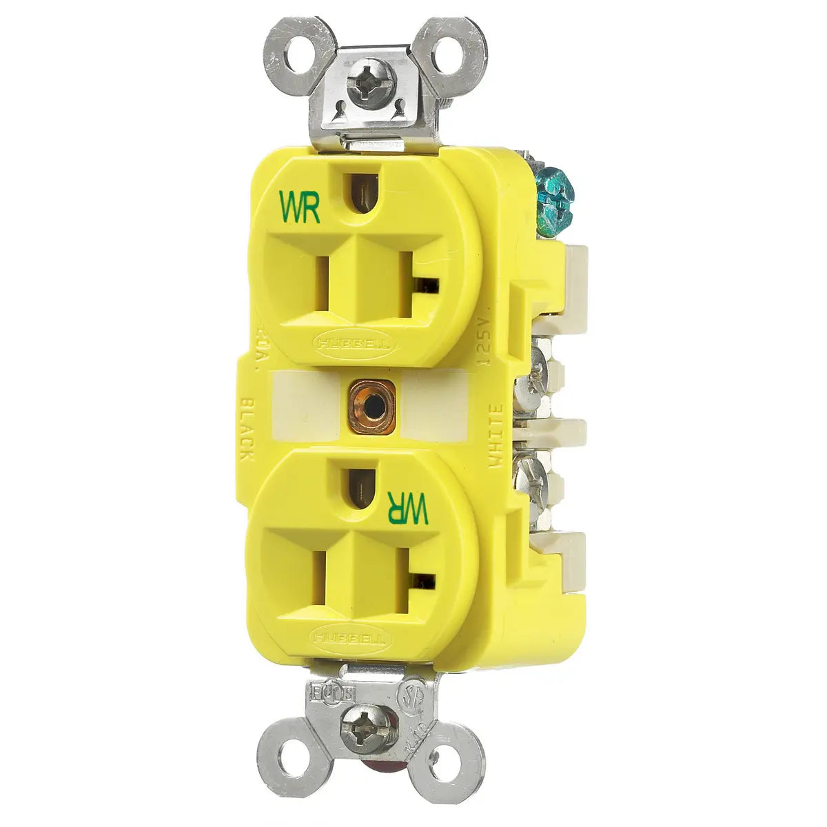 HBL53CM62 - Hubbell Wiring Device-Kellems - 20A 125V 2 Pole 3 Wire Duplex Receptacle Straight Blade Devices