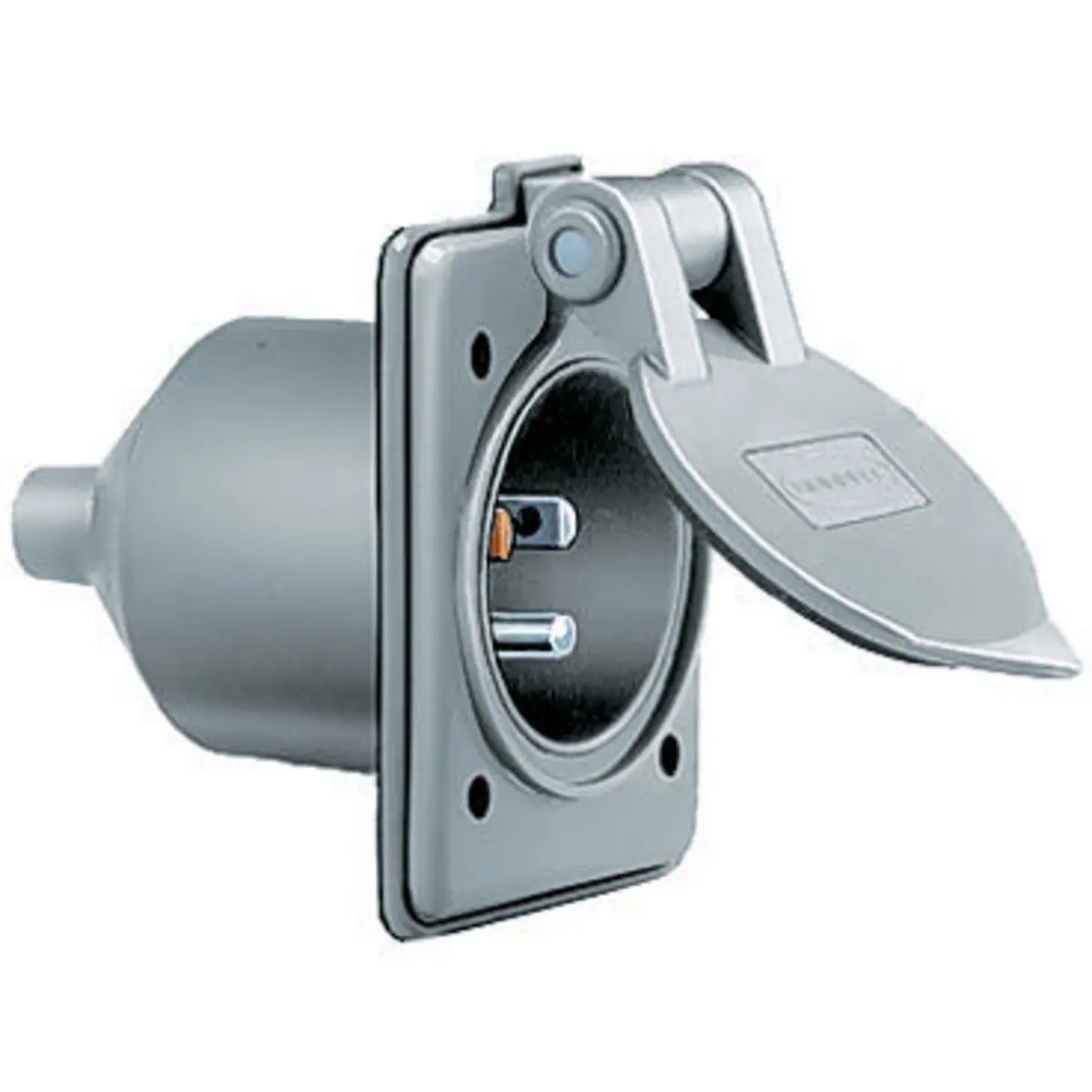 HBL61CM64 - Hubbell Wiring Device-Kellems - 15A/125V 2-Pole 3-Wire Grounding Male Inlet Marine Weatherproof Straight Blade Devices