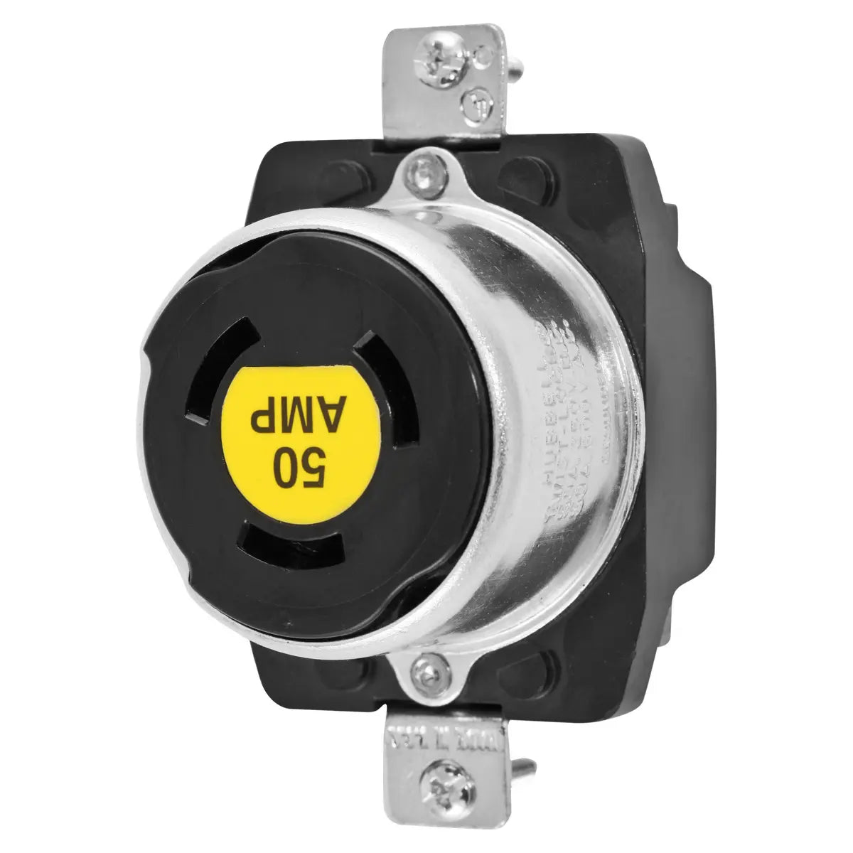 HBL7379 - Hubbell Wiring Device-Kellems - 50A/250V DC / 600V AC 3-Pole 4-Wire Grounding Receptacle Industrial Twist-Lock Locking Devices