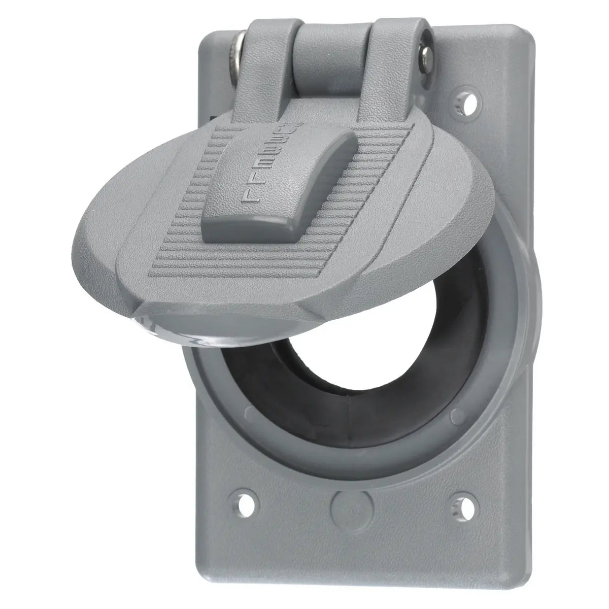 HBL7423WO - Hubbell Wiring Device-Kellems - 1-Gang Weatherproof Cover 1.40" Opening Gray Polycarbonate Wallplates and Boxes