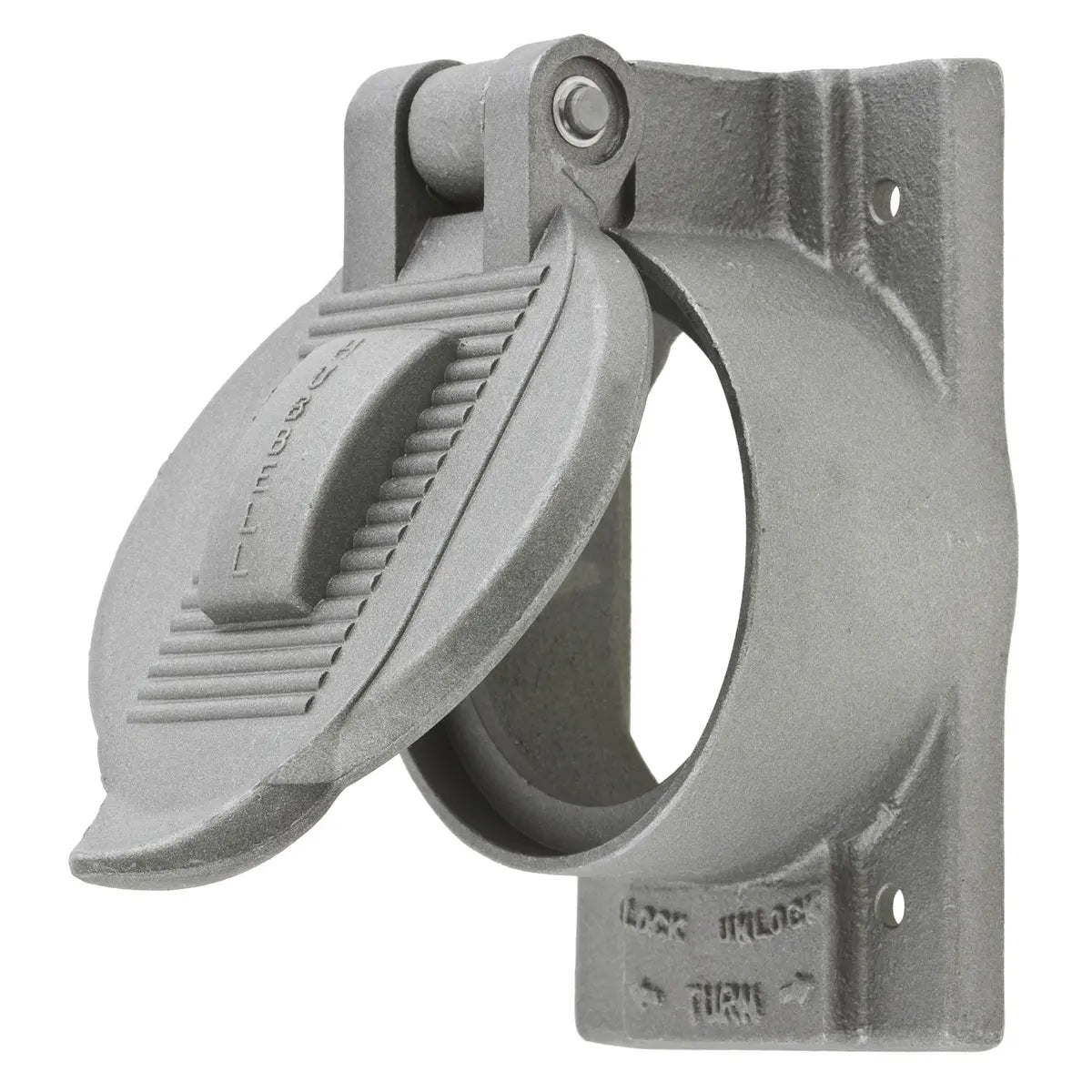 HBL7770 - Hubbell Wiring Device Kellems Weatherproof Cover 1 Gang 50A Twist Lock® Opening Cast Aluminum