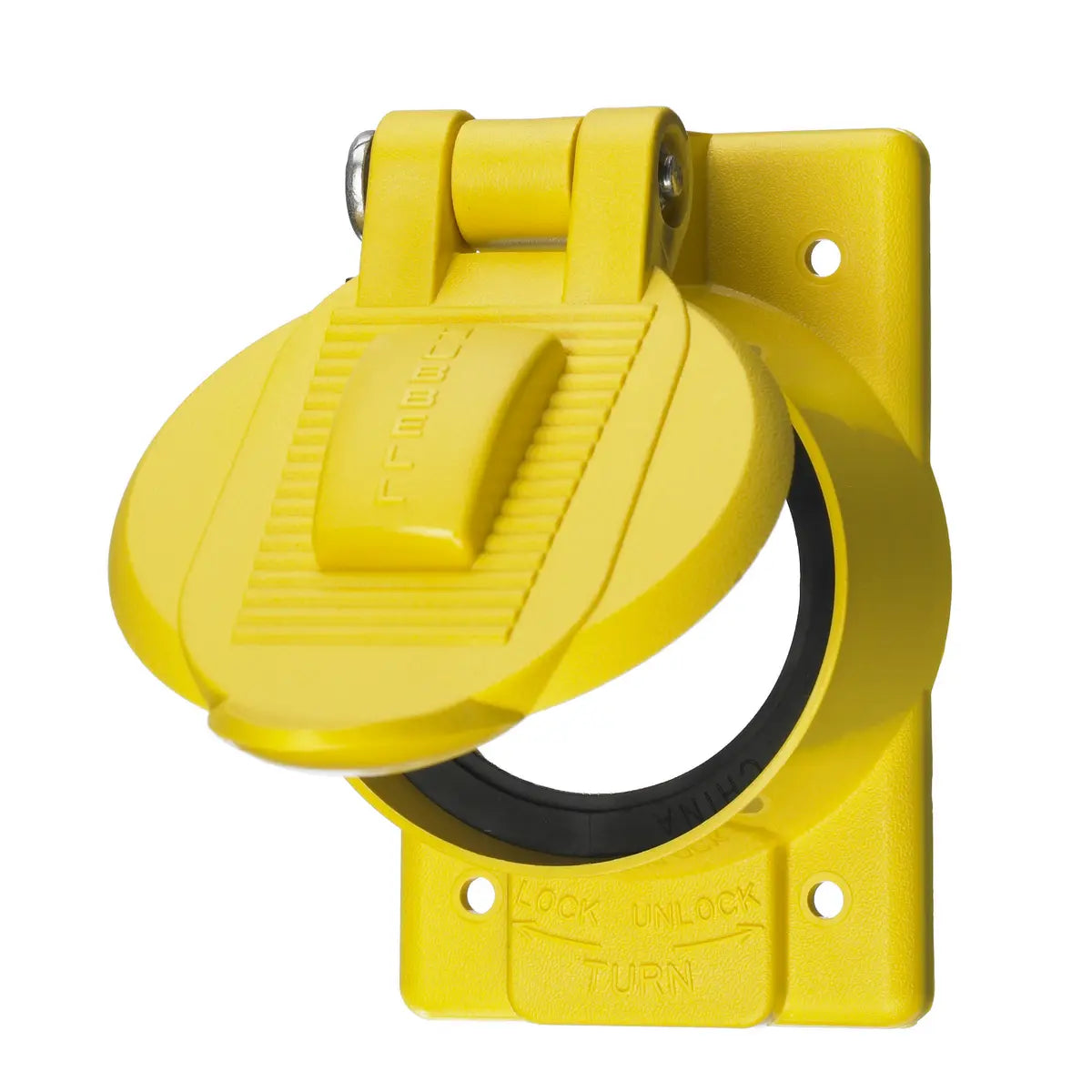 HBL77CM74WO - Hubbell Wiring Device Kellems Weatherproof Cover 1 Gang 50A Twist Lock® Opening Yellow Polycarbonate