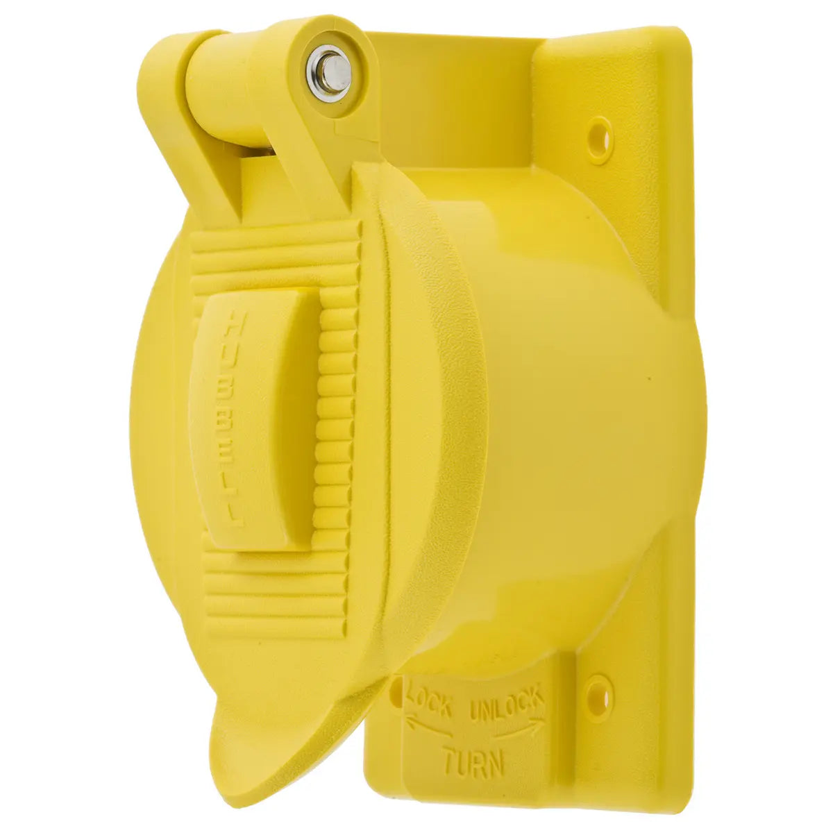 HBL77CM74WO - Hubbell Wiring Device Kellems Weatherproof Cover 1 Gang 50A Twist Lock® Opening Yellow Polycarbonate