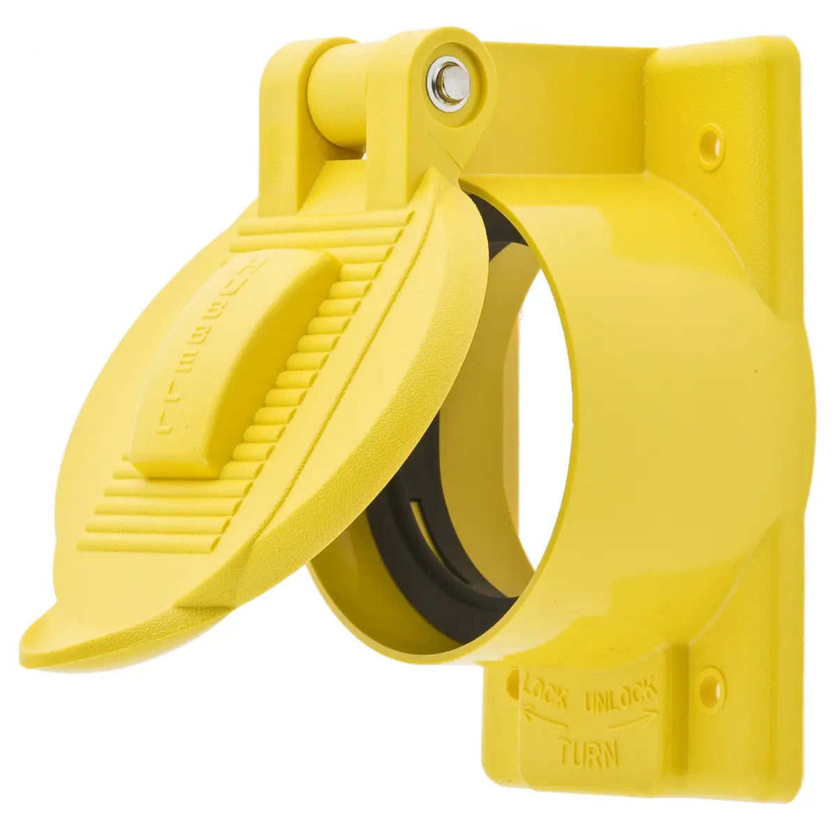 HBL77CM74WO - Hubbell Wiring Device Kellems Weatherproof Cover 1 Gang 50A Twist Lock® Opening Yellow Polycarbonate