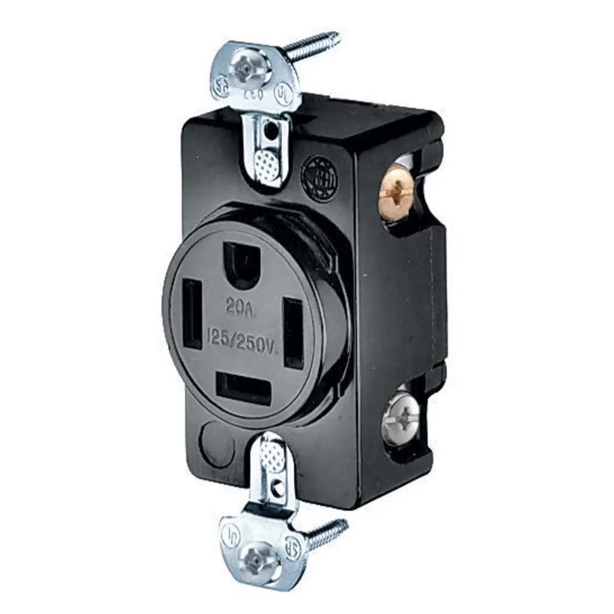 HBL8410 - Hubbell Wiring Device-Kellems 20A 125/250V 3 Pole 4 Wire Receptacle Straight Blade Devices