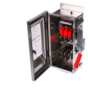 HF361S - Siemens - 30 Amp 3-Pole 600 Volt Fused Heavy Duty Safety Switch