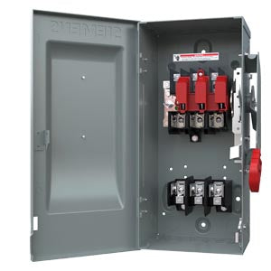 HF362 - Siemens - 60 Amp 3-Pole 600 Volt Fused Heavy Duty Safety Switch