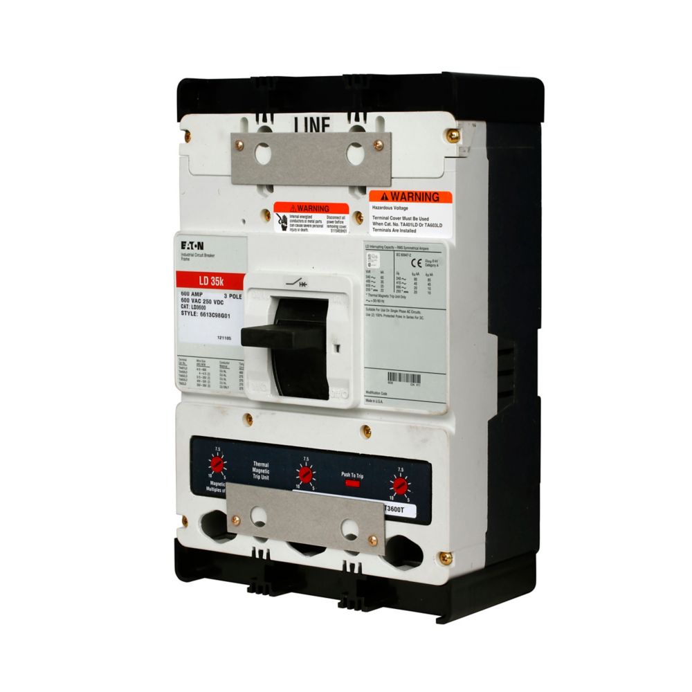 HLD3600 - Eaton Cutler Hammer - 600A 600VAC Three-Pole Molded Case Circuit Breakers