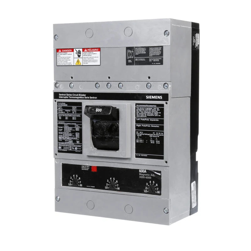 HLXD63B600 - Siemens - 600A 600V Bolt-On 3 Pole Circuit Breaker
