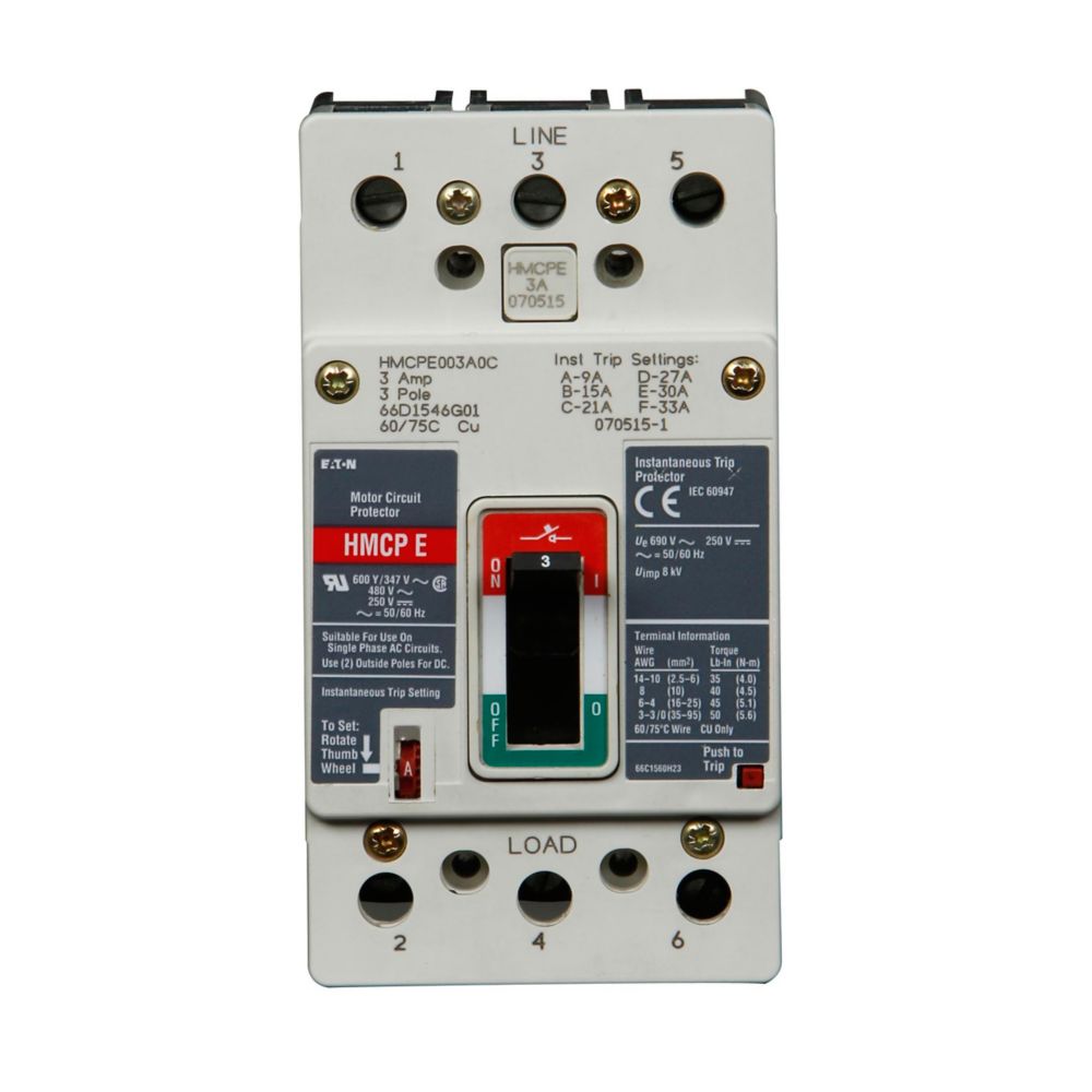 HMCPE015E0C - Eaton Cutler Hammer - 15A Three-Pole Motor Circuit Protector
