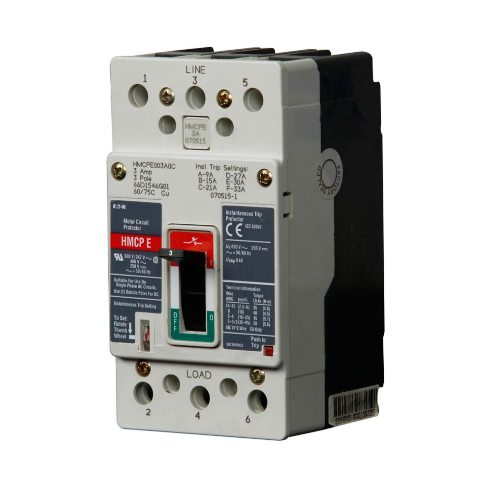HMCPE015E0C - Eaton Cutler Hammer - 15A Three-Pole Motor Circuit Protector