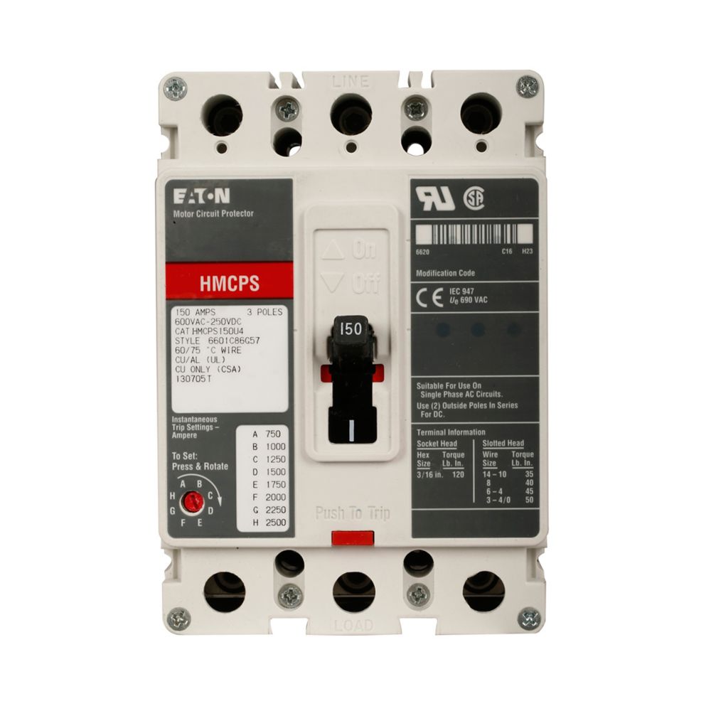 HMCPS015E0C - Eaton Cutler Hammer - 15A Three-Pole Motor Circuit Protector