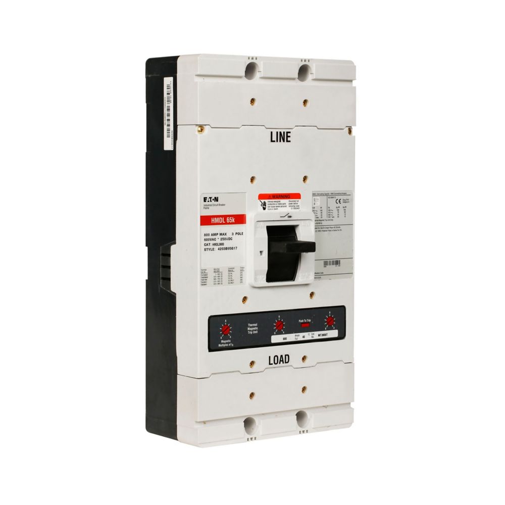 HMDL3800 - Eaton Cutler Hammer - 800A Three-Pole Circuit Breakers