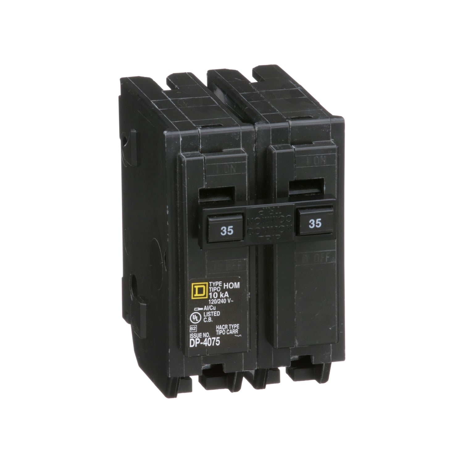 HOM235 - Schneider Electric - Plug-In 35 Amp 2 Pole 240 Volt Square D Homeline Circuit Breaker