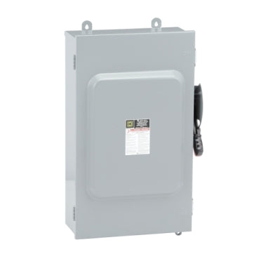 HU364AWK - Square D - 200A 600VAC DC Heavy Duty Non Fusible Safety Switch 3 Wire 3 Pole 150HP NEMA 12