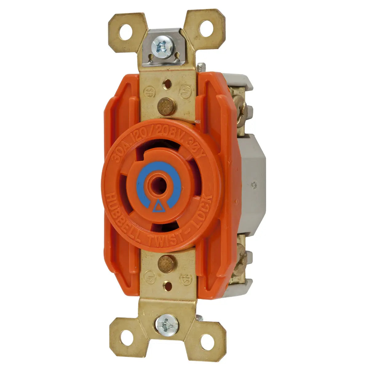 IG2810 - Hubbell Wiring Device-Kellems 30A 120/208V 3 Pole 4 Wire Receptacle Twist-Lock Isolated Ground